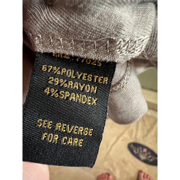 Serena Williams Brown Taupe Open Cardigan Side Buttons 1X Preppy Lounge Travel - Picture 7 of 8